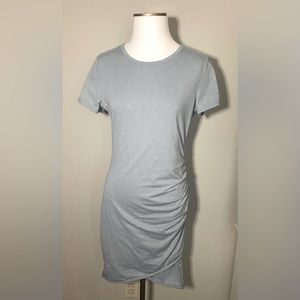 Light blue tulip wrap dress